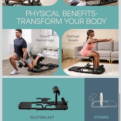 Hip Thrust Machine - Adjustable Glute Workout Equipment for Home