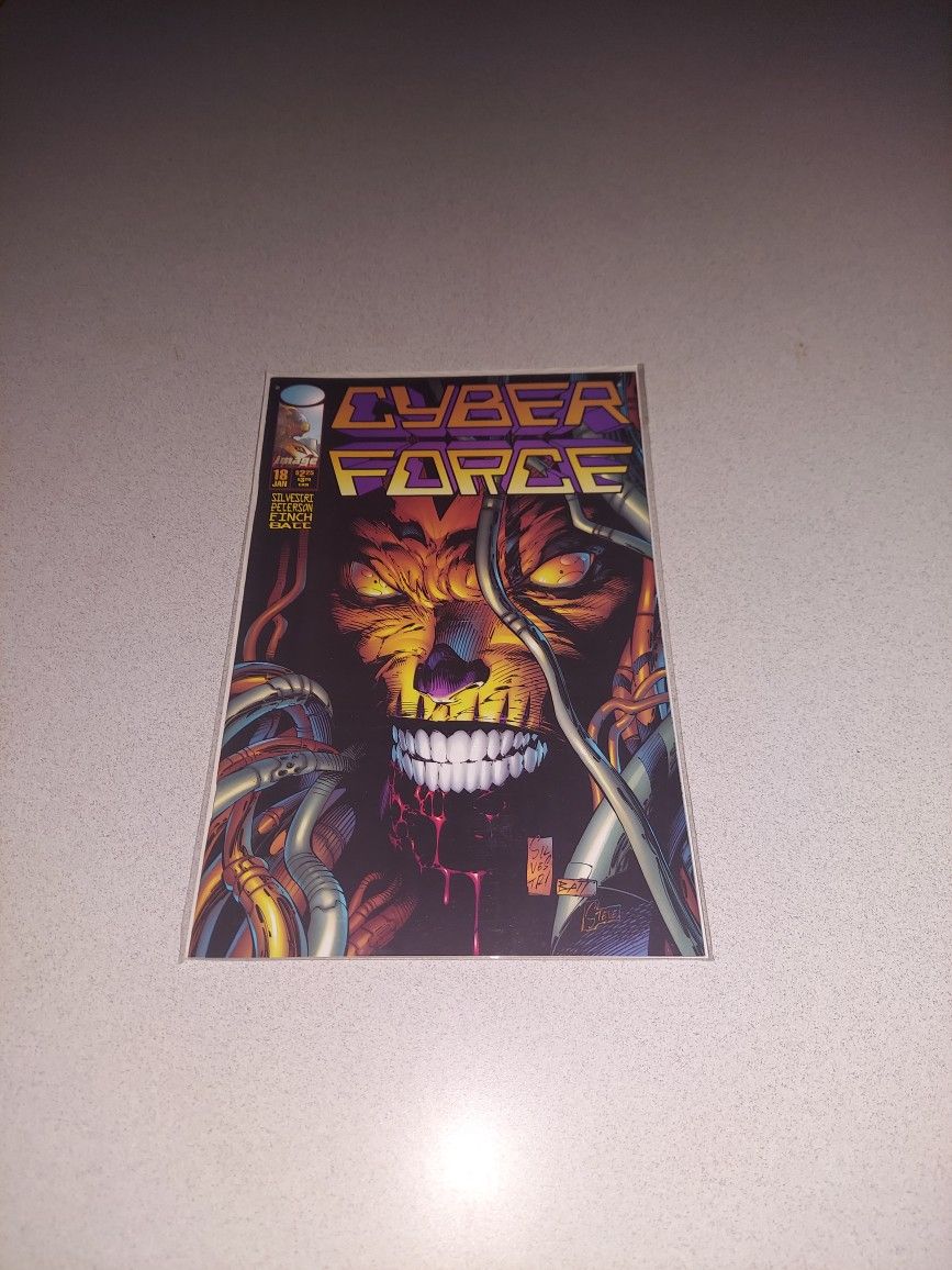 1996 CYBER FORCE #18 COMIC BAGGED AND BOARDED