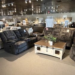 Manual Reclining Sofa And Loveseat 