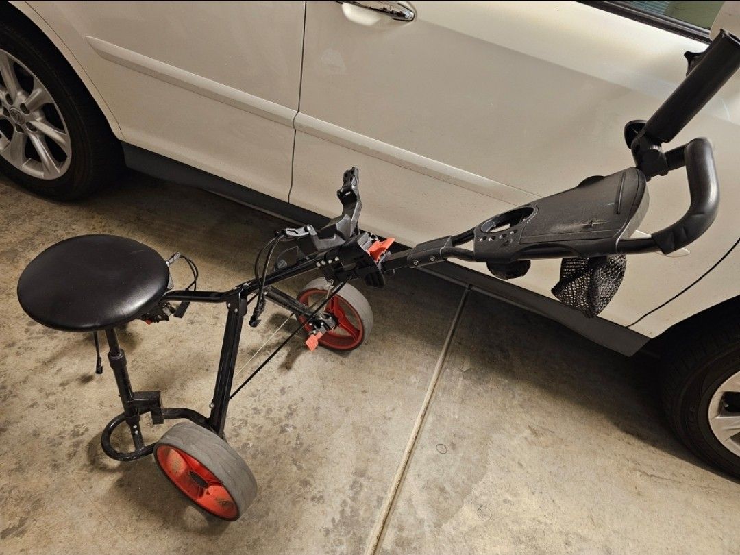 Two (2) Golf Push Cart Pull Cart