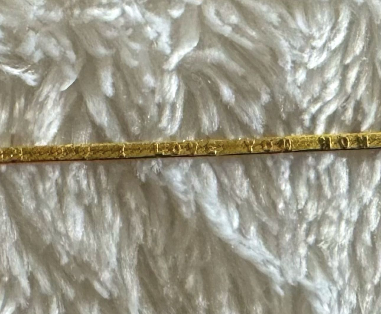 Stunning 14k I Love You Mom Herringbone Bracelet 7"