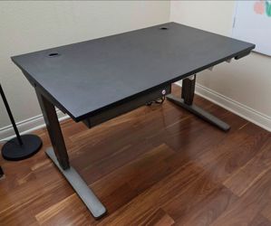 UPLIFT Standing Desk (V2) Black GREENGUARD Laminate  48" x 30" Metallic - Industrial Style with monitor arm