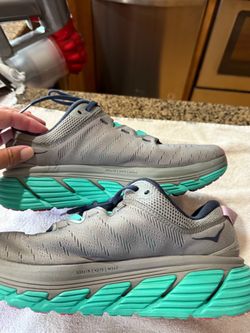 Hoka Running Sneakers Gray Teal