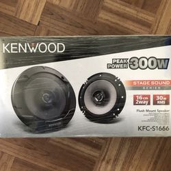 KenWood Flush Mount Speaker KFC-S1666 Stage Sound Series Peak Power 300w