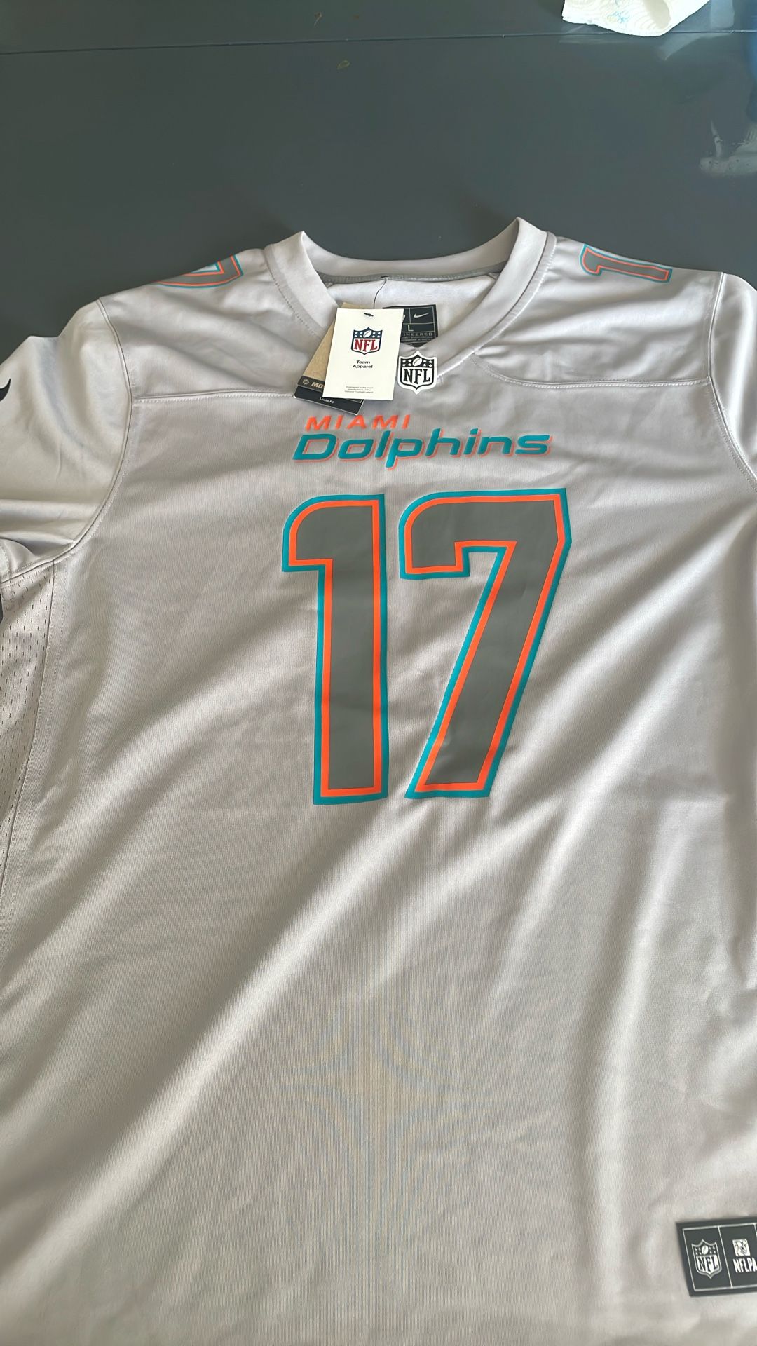 Nike Miami Dolphins Atmosphere Grey Jaylen Waddle Jersey