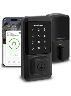 Kwikset Halo Wi-Fi Smart Lock, Keyless Entry Front Door Touchscreen Deadbolt - NEW