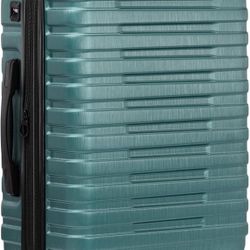 Travel Suitcase Carry-on Luggage with Spinner Wheels and USB Phone Charger (22-Inch, Teal)