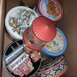 Lot Of Assorted Decorative Tins
