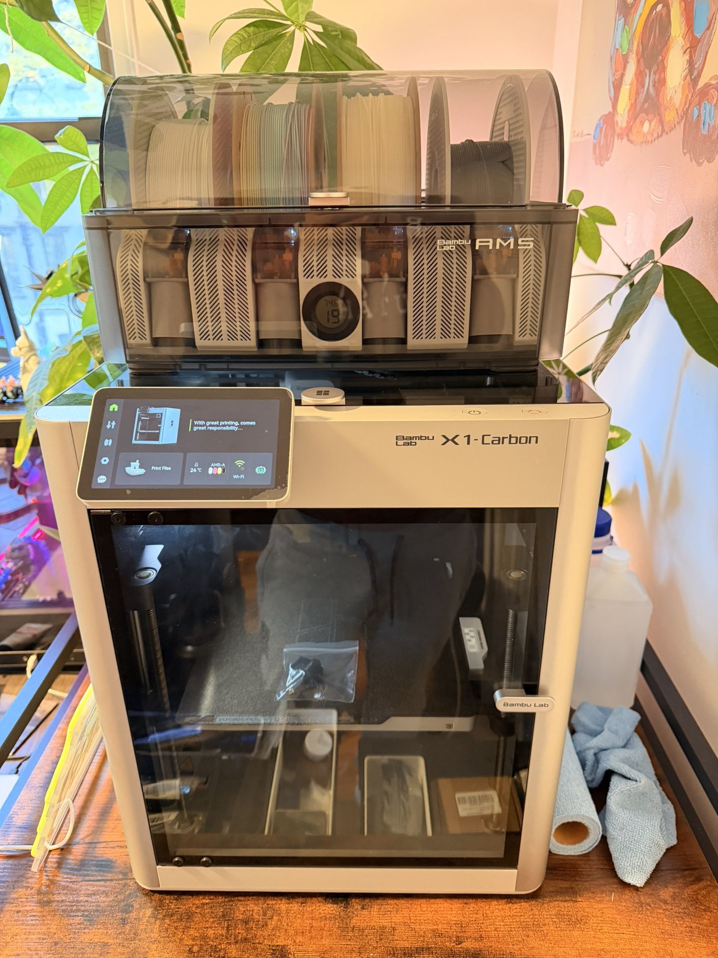 Bambu Labs X1C 3D Printer /w Accessories And PLA