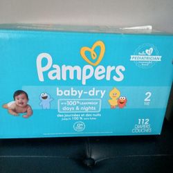 Brand New 112 Count Size 2 Pampers