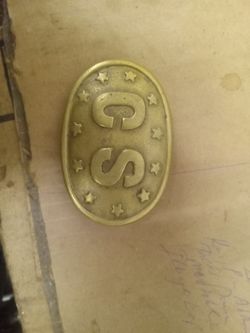 Civil War Confederate States Belt Buckle, Real Deal