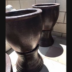 New Flower Pots Made Out Of Cement Perfect Gift 