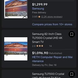 82” Samsung Tv 240 Gh $1100