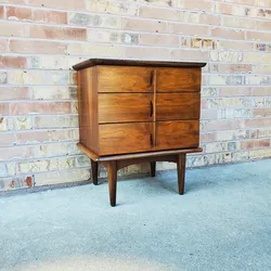 Mid Century Modern United Furniture Walnut Nightstand Vintage
