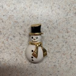 Vintage Snowman Brooch
