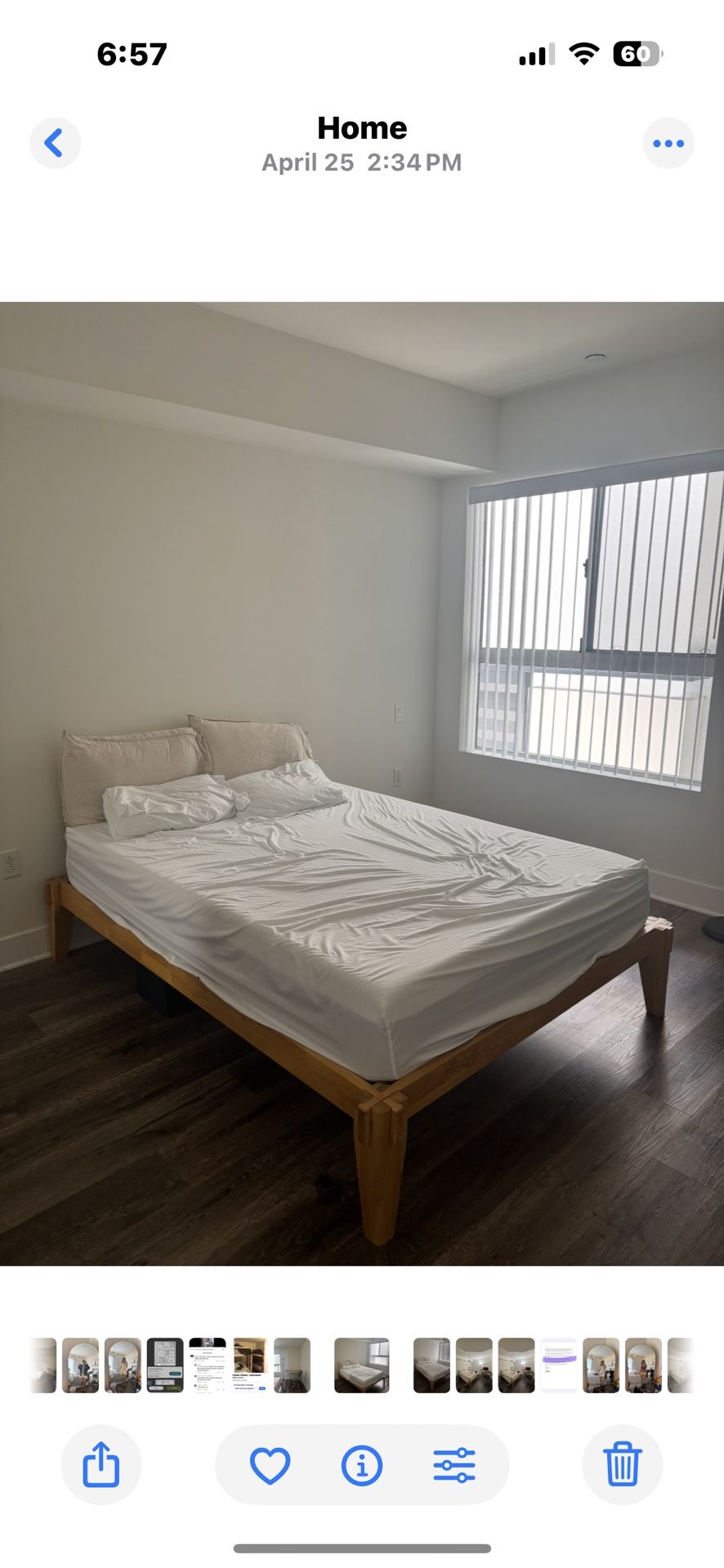 New full sized bed with mattress