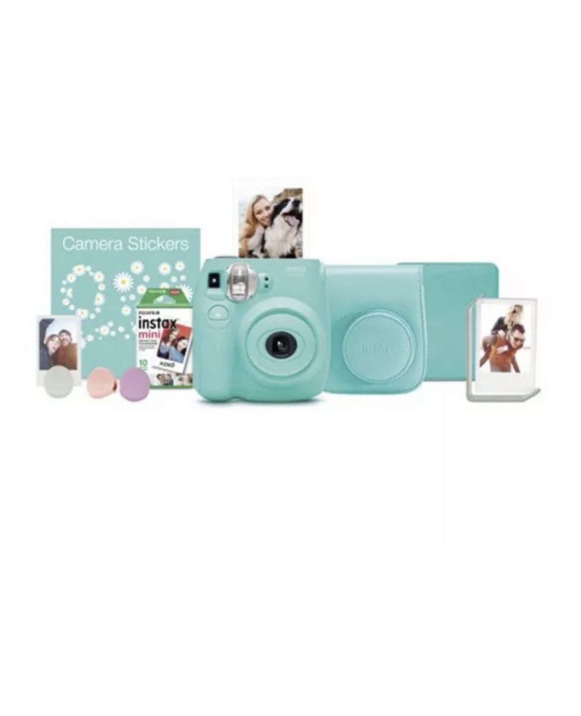 Fujifilm Instax Mini 7s Bundle Camera Case Film Album Holder Green