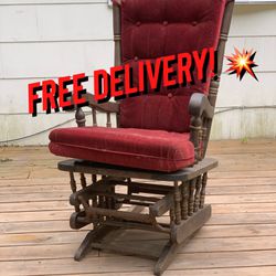 Antique Rocking Chair With Cushion