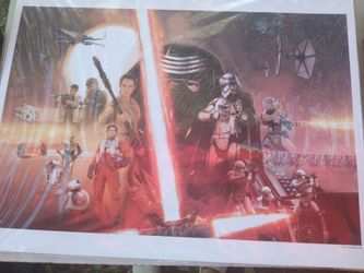 Star wars the force awakens lithograph