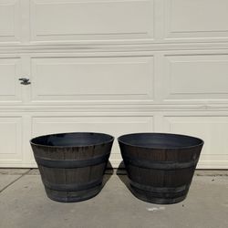 Member's Mark two barrel resin planters