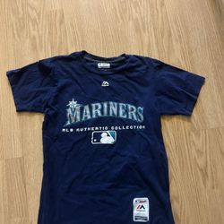 Seattle Mariners Mens Navy Majestic Authentic Collection Team Drive T-Shirt S