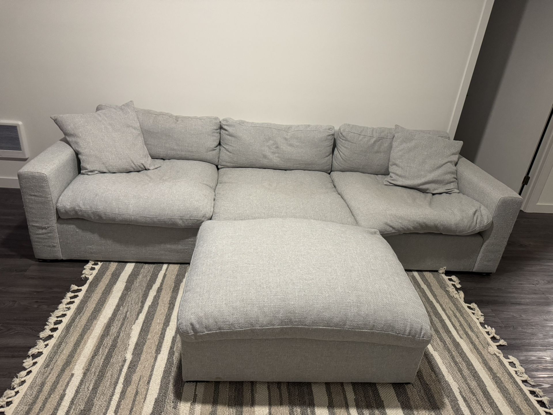 Large Couch With Ottoman 