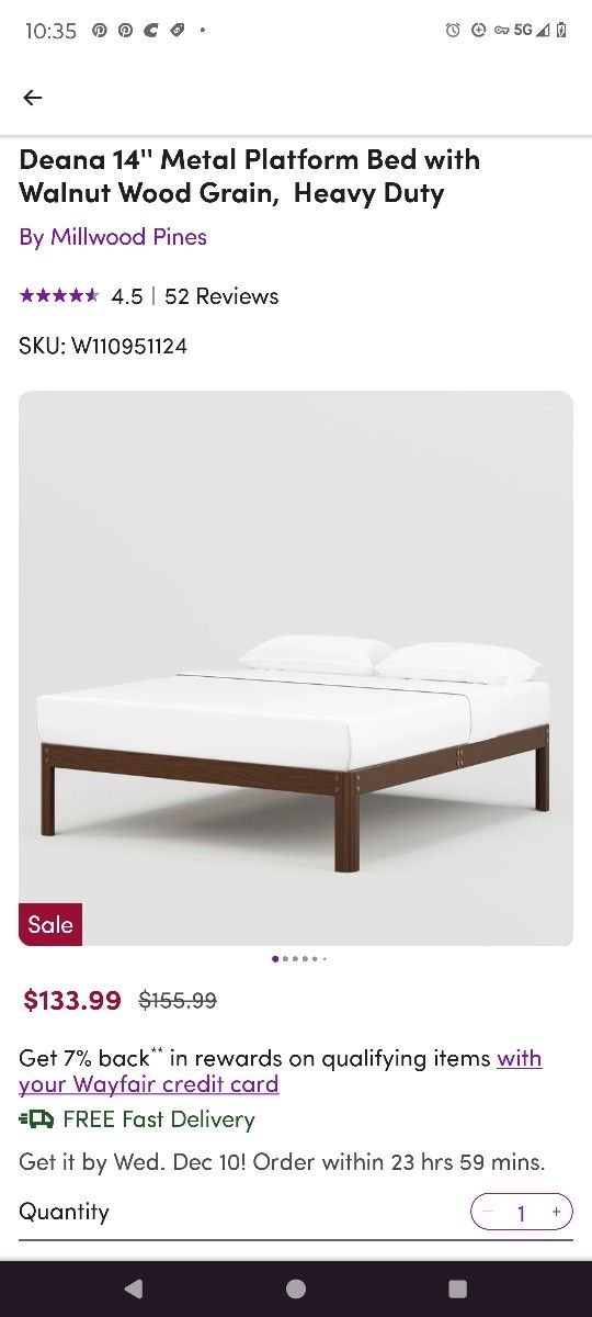 King Size Platform Bed Frame