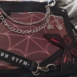 Black And Red Over The Shoulder Purse 