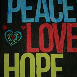 Peace, Love And Hope Canvas