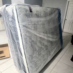 NEW QUEEN PILLOW TOP MATTRESS AND BOX SPRING -- Also Available In All Sizes.