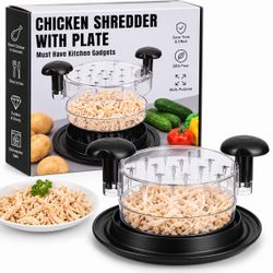 RETAIL $25- Chicken Shredder with Plate(red) – Kitchen Gadget