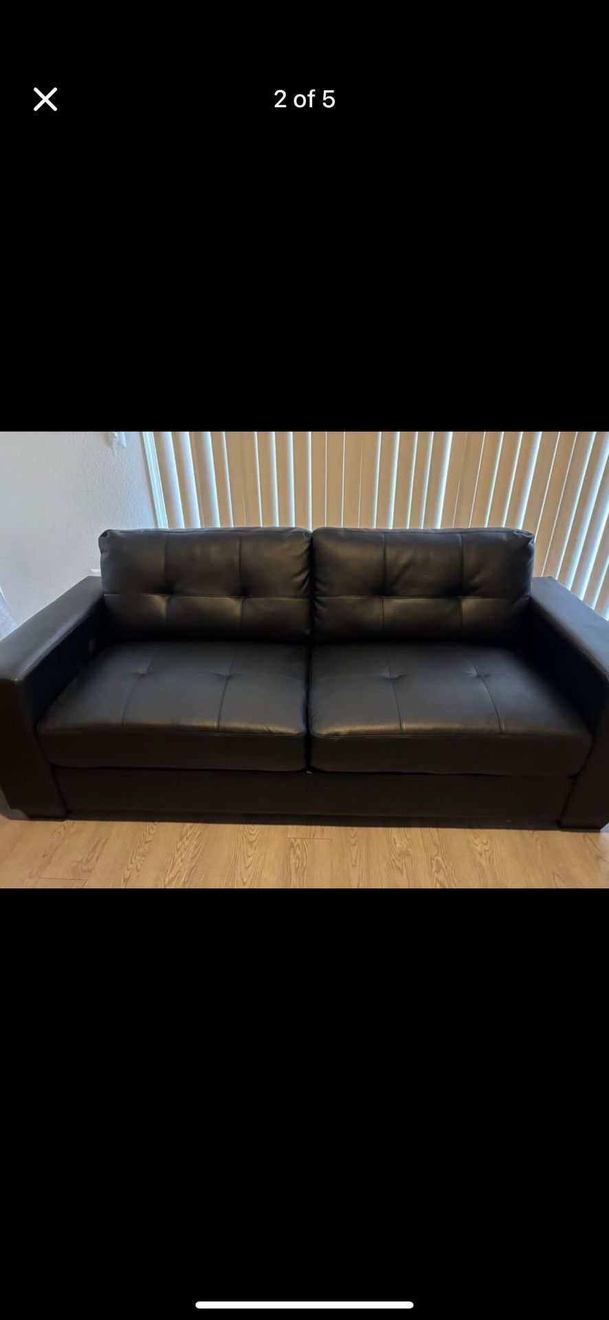 Black Leather Sofa