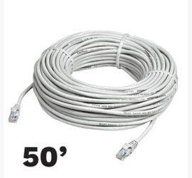 50 Ft Cat5e Network Cable - Heavy Duty High Quality Cable/RJ45 Connectors (NEW)