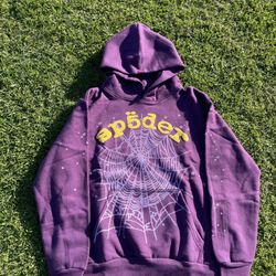 Sp5der Hoodie M Og Purple Web V2 