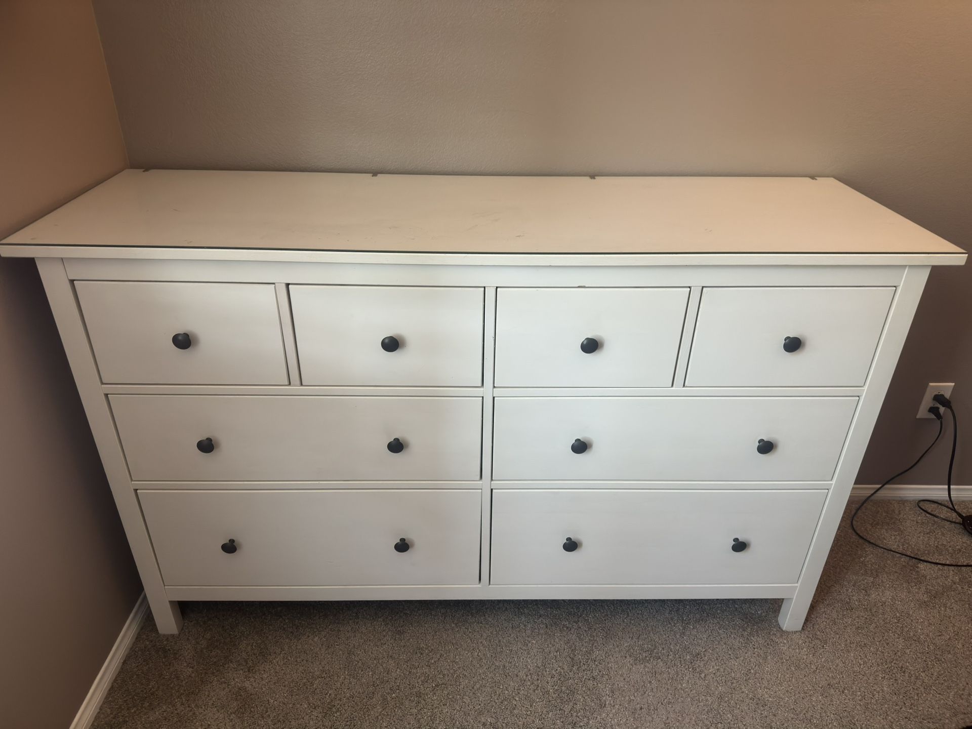 White IKEA 8-drawer dresser