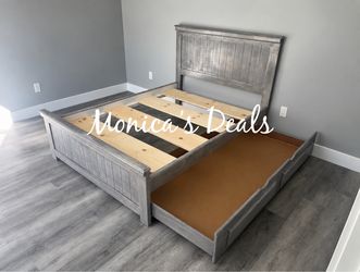 Full Solid Wood Bed With Twin Trundle FRAME $560