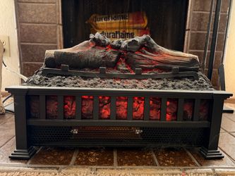 Electric Fireplace Log with Heater