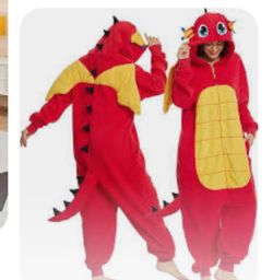 Red Dragon Adult Onesie Pajama Costume
