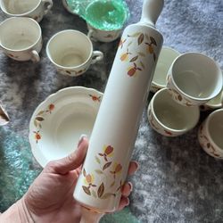 Limited Edition Rare Autumn Leaf Rolling Pin 