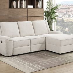 Beige Reclinable Sectional 