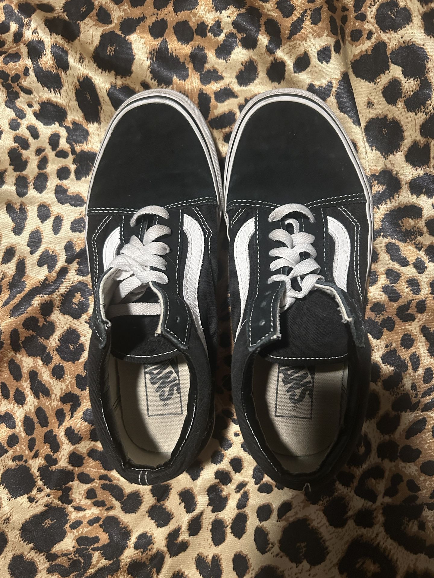 Black and white vans