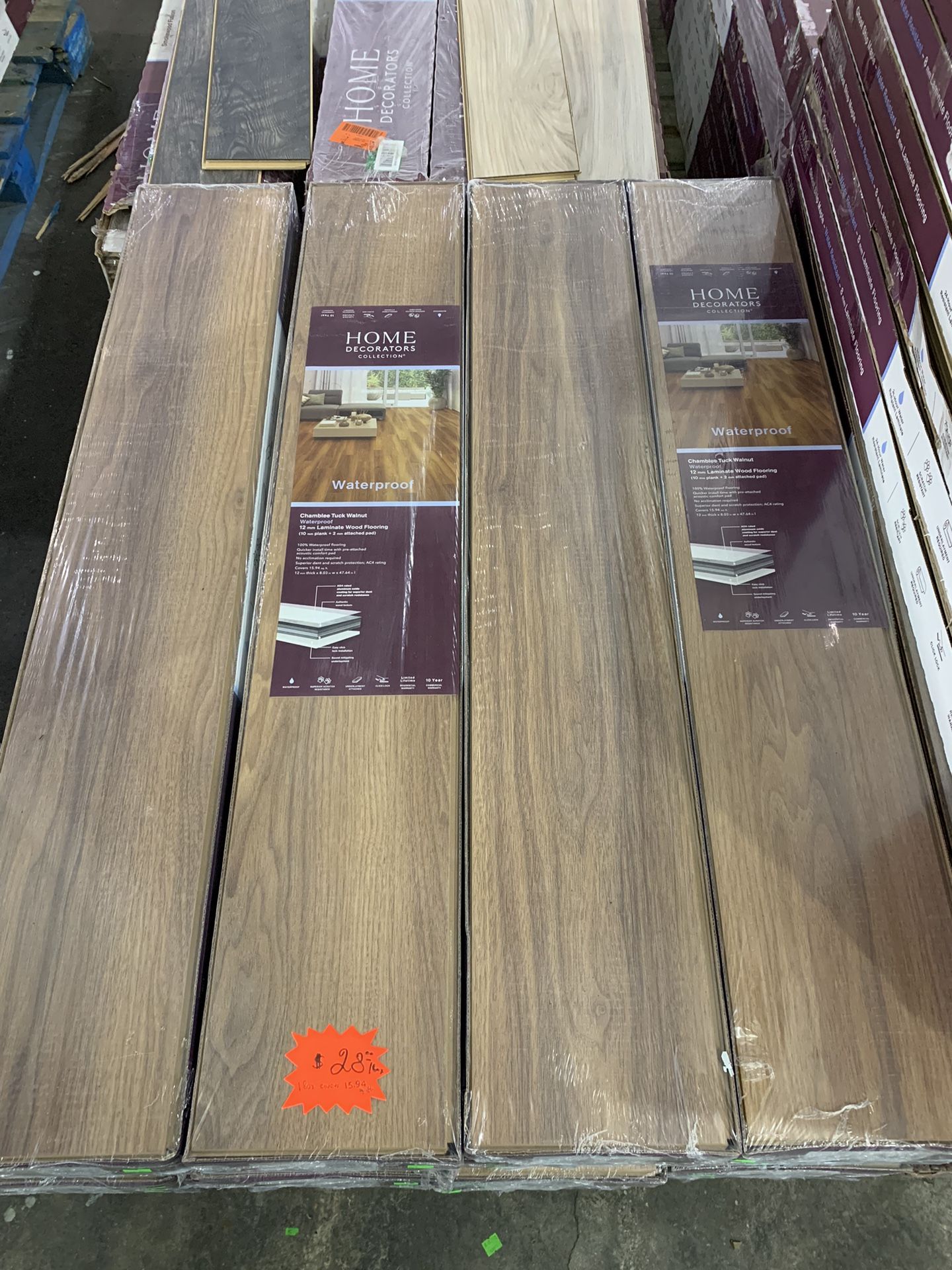 Chamblee Tuck Walnut Home Decorators Collection Brown Waterproof Laminate Flooring Click Lock