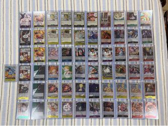 One Piece Ccg Trading Cards Lot Of 61 Card Collection.