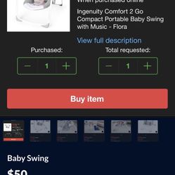 Baby Swing Unicorn Theme 