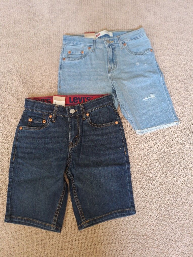 Levi's Light and Dark Blue Denim Shorts Duo