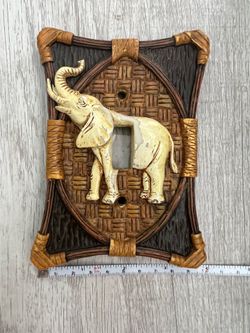 Vintage Figi brand African elephant switch plate cover