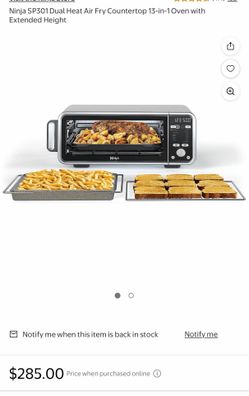 Ninja SP301 Dual Heat Air Fry Countertop 13-in-1 Oven with Extended Height