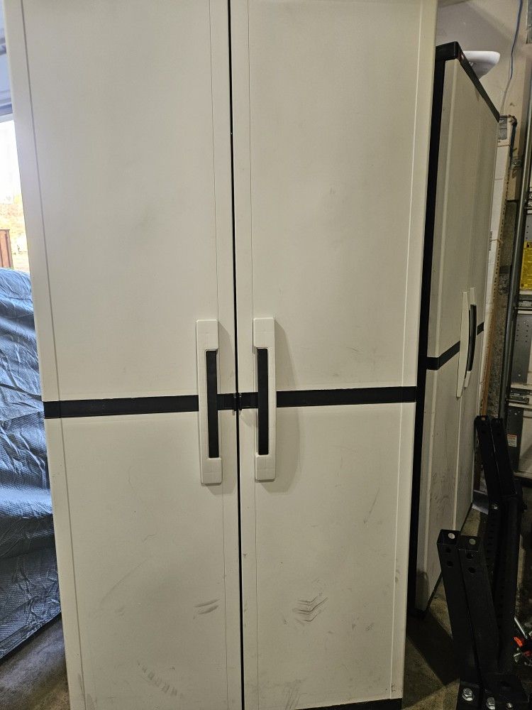 Keter Plastic Garage Shelves - Cabinet