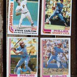 (8) 1982 Topps Philadelphia Phillies Baseball Cards