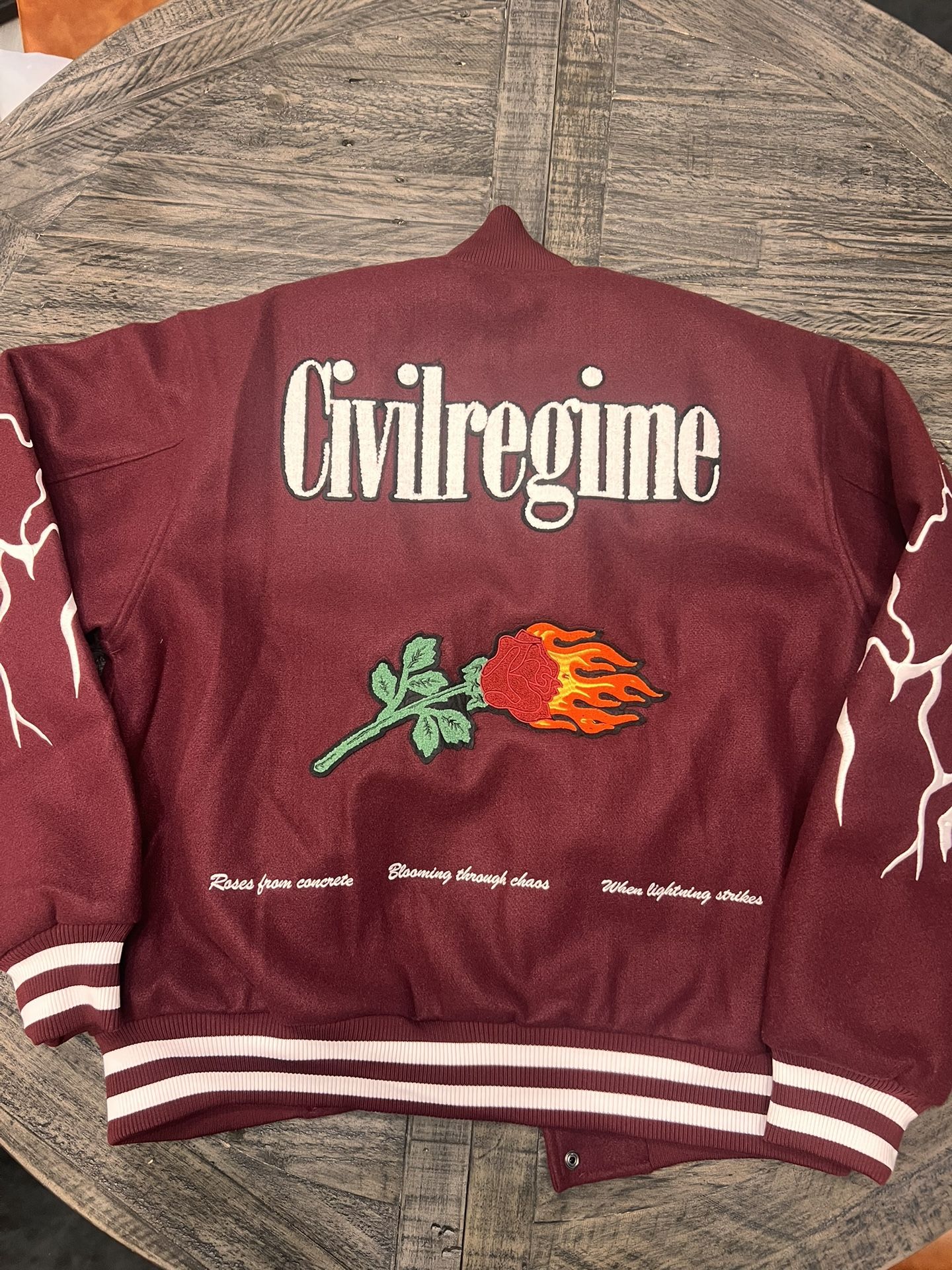 Civil Regime Varsity Jacket Size L